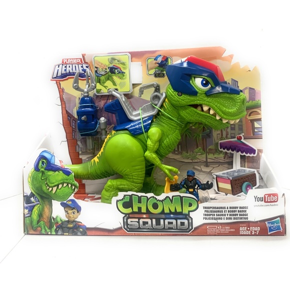 Playskool Heroes Chomp Squad Troopersaurus and Bobby Badge - Picture 1 of 3